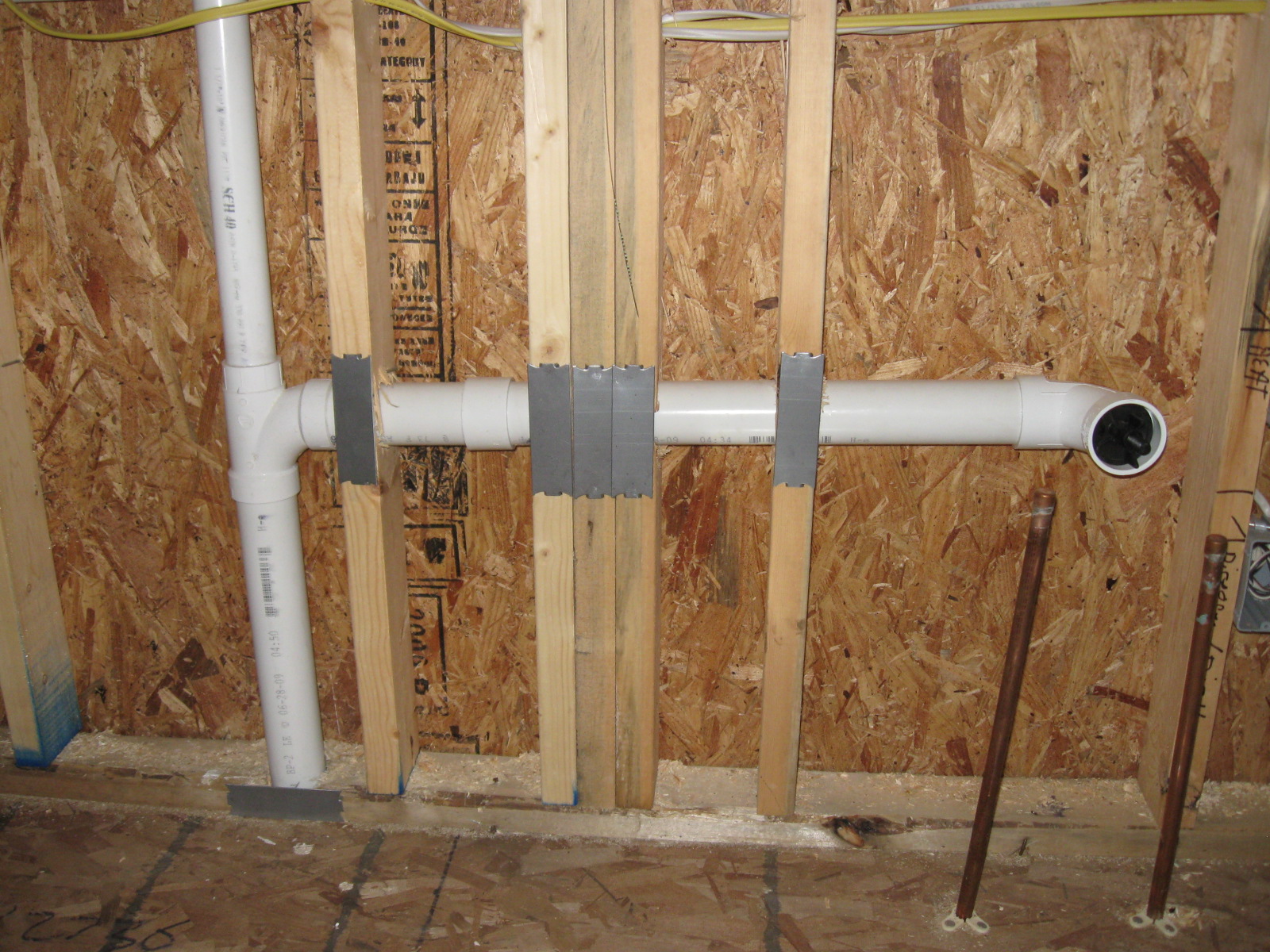 How To Run Drain Pipe Through Wall Studs