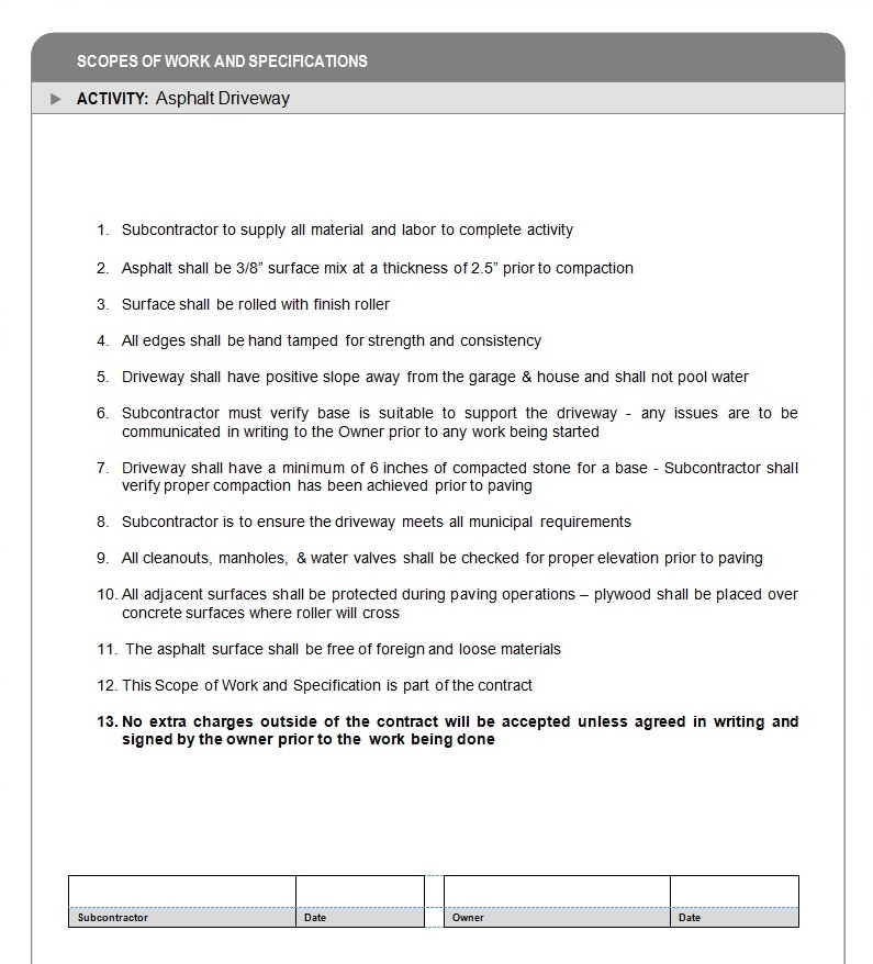 Full Scope Written Description